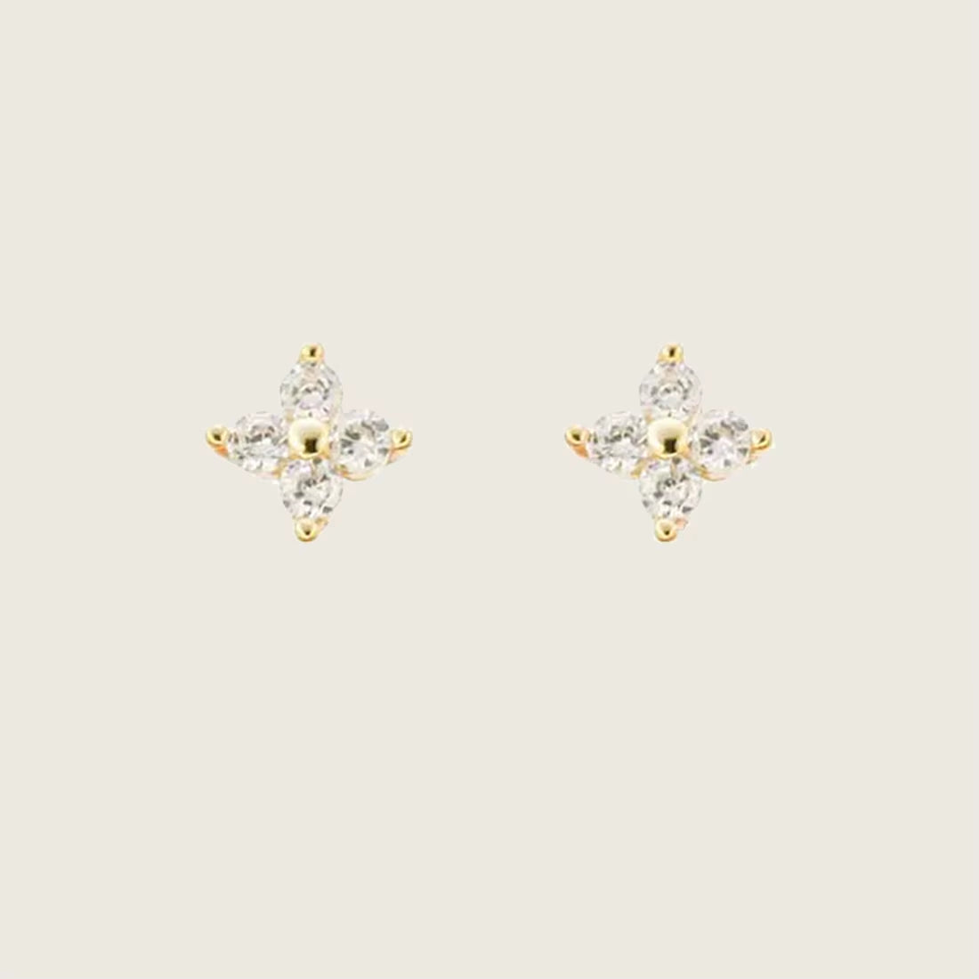 Initial Chain Stud Earrings for Women Piercing Zirconia Gold-Plated Small Stud Earring Women Vacation Jewelry Accessories