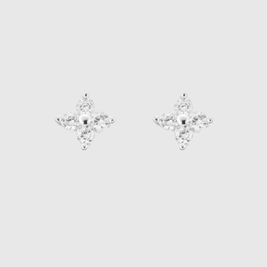 Initial Chain Stud Earrings for Women Piercing Zirconia Gold-Plated Small Stud Earring Women Vacation Jewelry Accessories