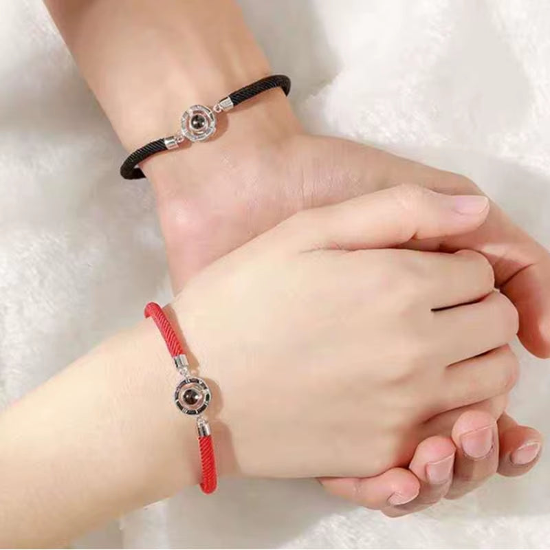 100 Language I Love You Projection Bracelet Women Men Romantic Couple Fashion Rope Bangles Lover Mother'S Day Gift Dropshipping