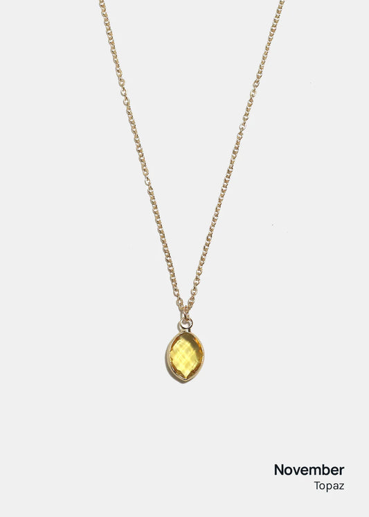 Miss a Birthstone Necklace - Oval