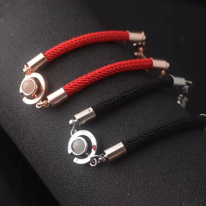 100 Language I Love You Projection Bracelet Women Men Romantic Couple Fashion Rope Bangles Lover Mother'S Day Gift Dropshipping