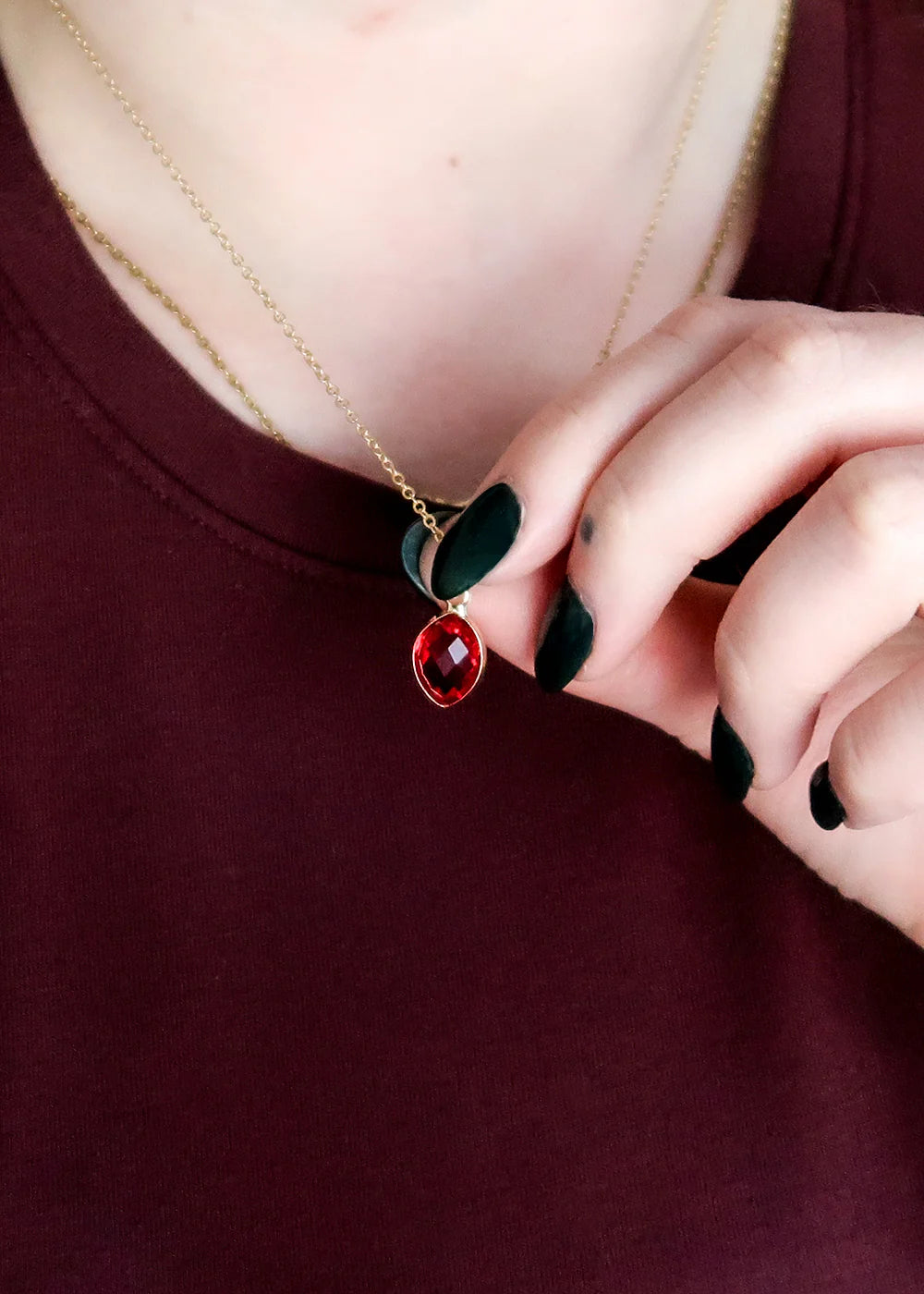 Miss a Birthstone Necklace - Oval