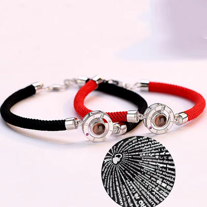 100 Language I Love You Projection Bracelet Women Men Romantic Couple Fashion Rope Bangles Lover Mother'S Day Gift Dropshipping