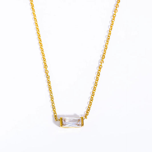 New Stainless Steel Twelve Birthstone Necklace for Women Vintage Colorful 12 Birthstone Zircon Pendant Necklaces Fashion Jewelry